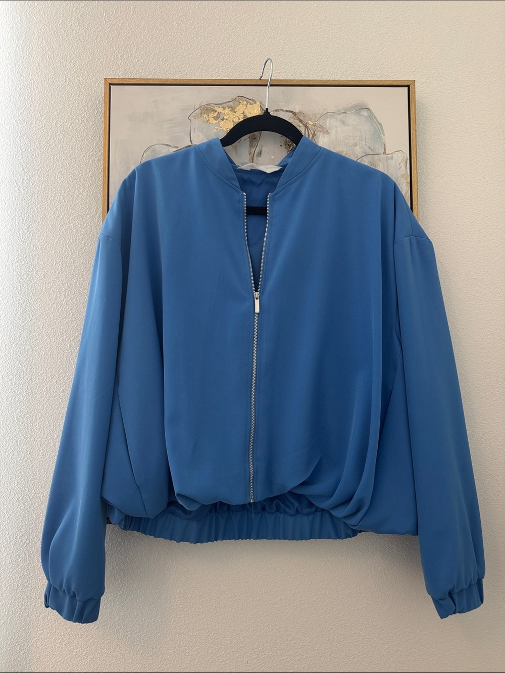 6/14 Primark Blue Zip-Up Bomber Jacket